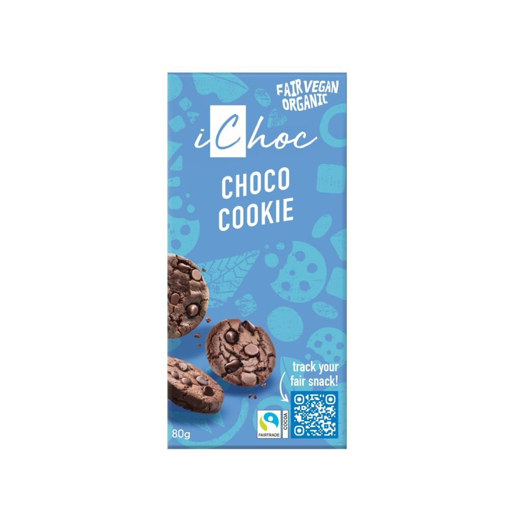 iChoc Chocolate Vegano con Galleta de Cacao - 80 g