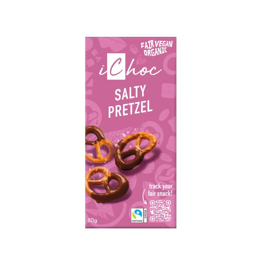 iChoc Chocolate Vegano Pretzel Salado - 80 g