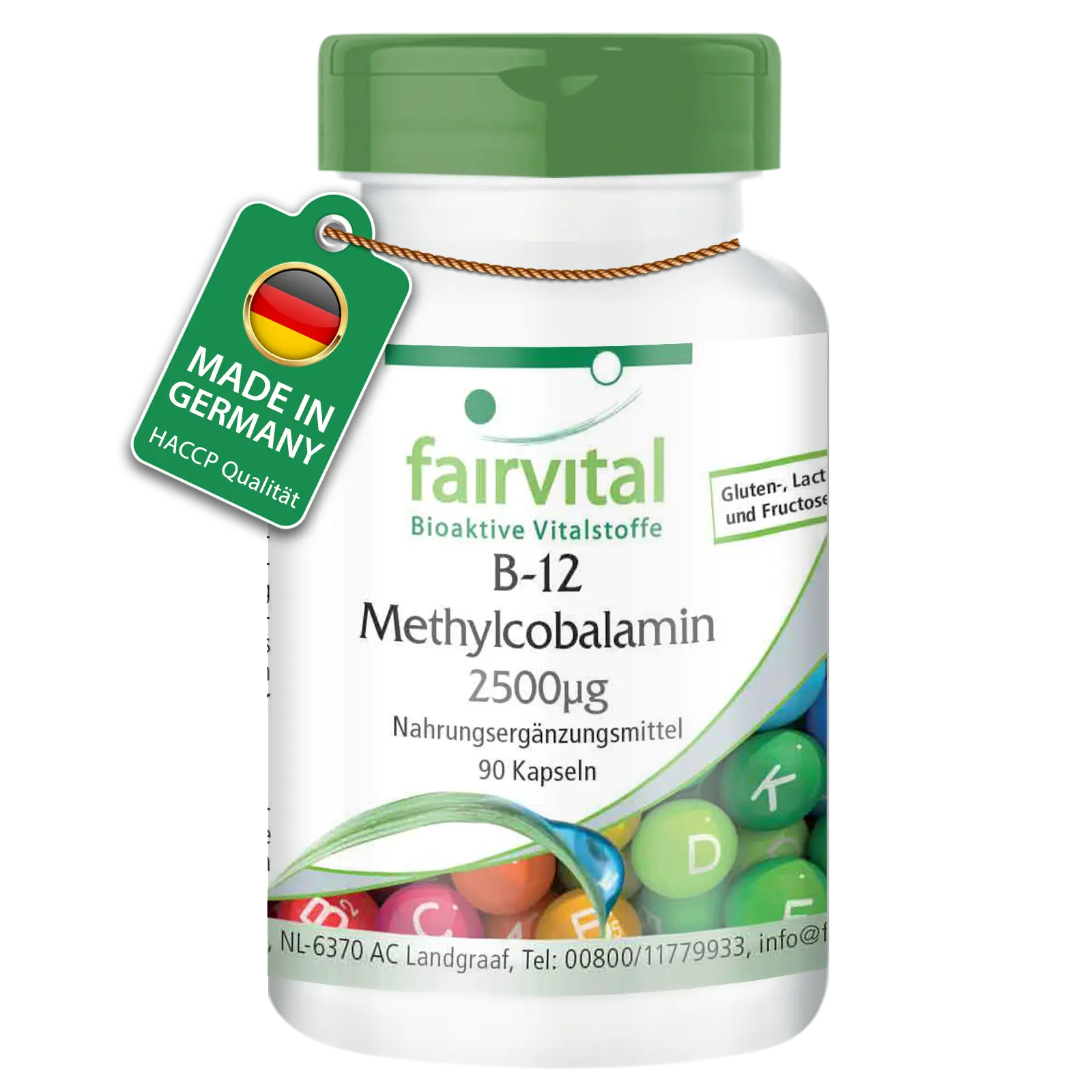 Vitamina B12 Metilcobalamina 2500 mcg 90 cápsulas