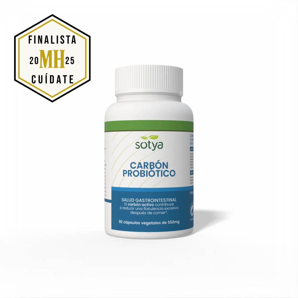 Carbón activado con probióticos 550 mg 90 cápsulas