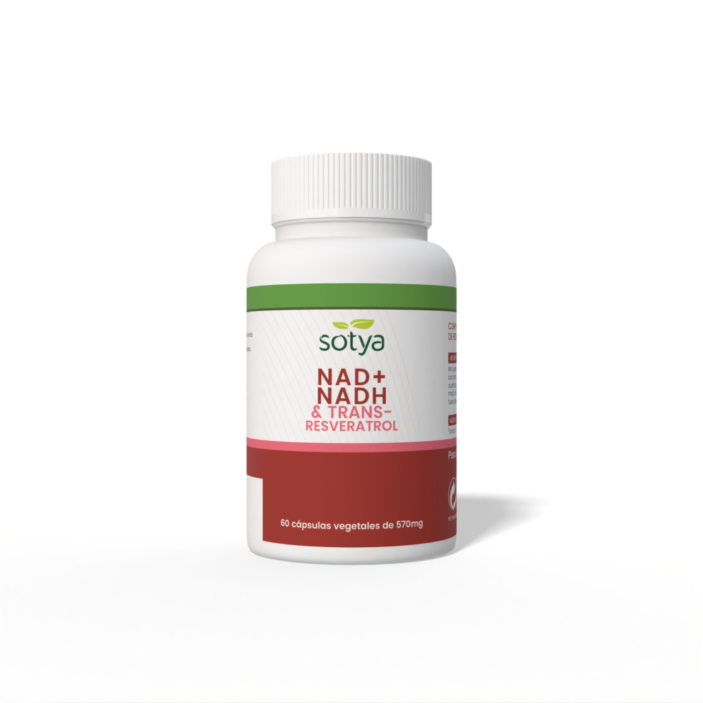NAD+ NADH y Trans-Resveratrol 60 cápsulas