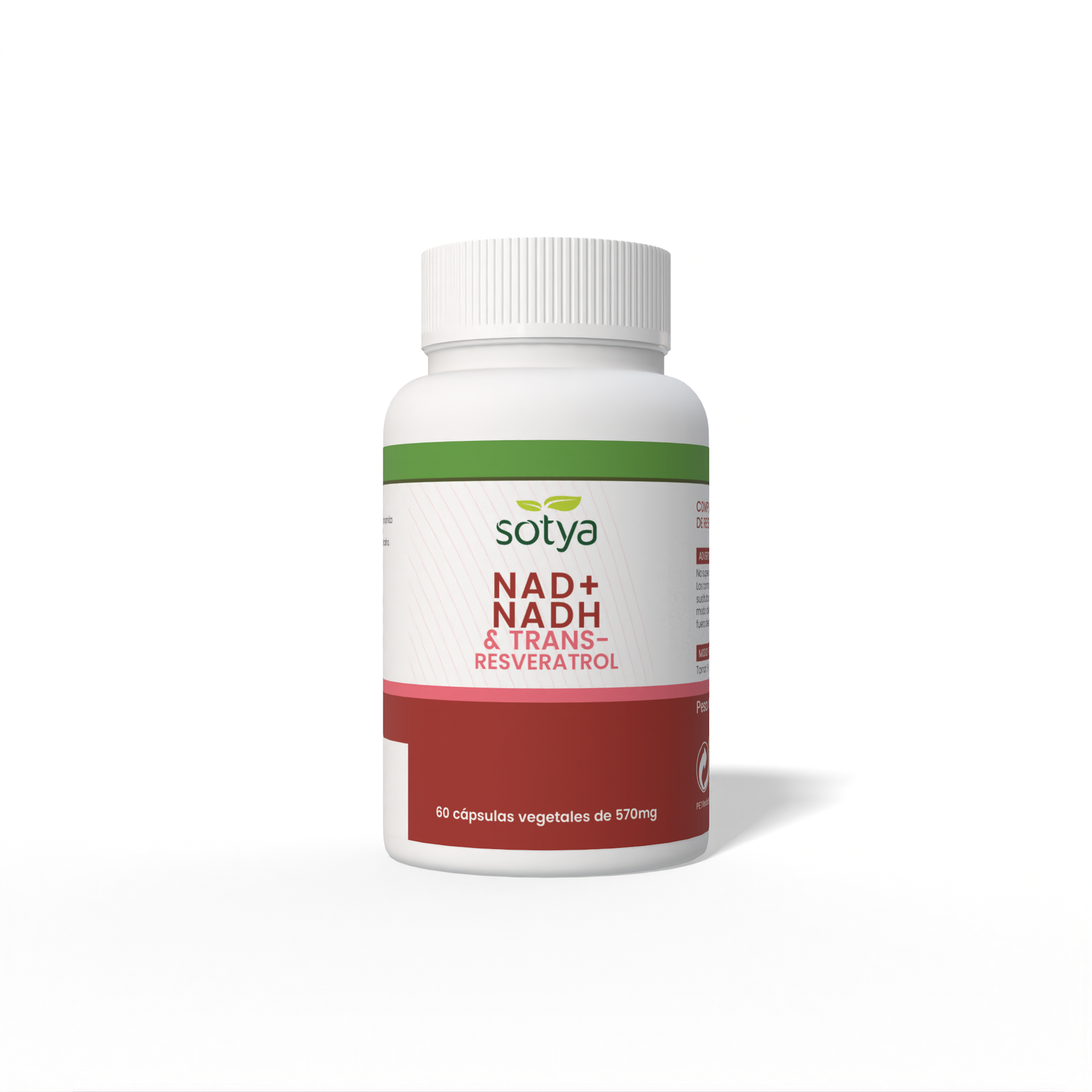 NAD+ NADH y Trans-Resveratrol 60 cápsulas