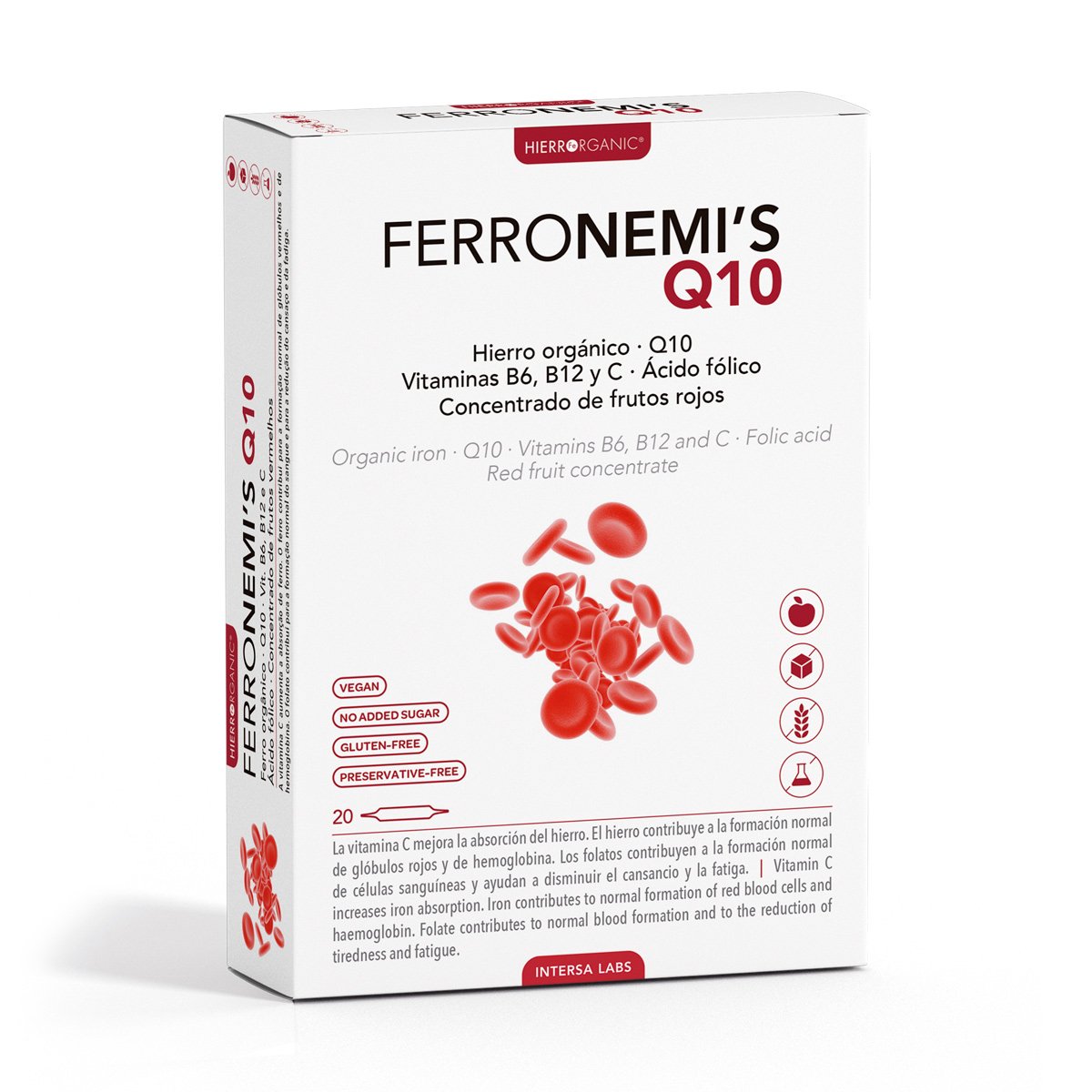 Bipôle Ferronemi's Q10 Intersa Labs 20 ampollas