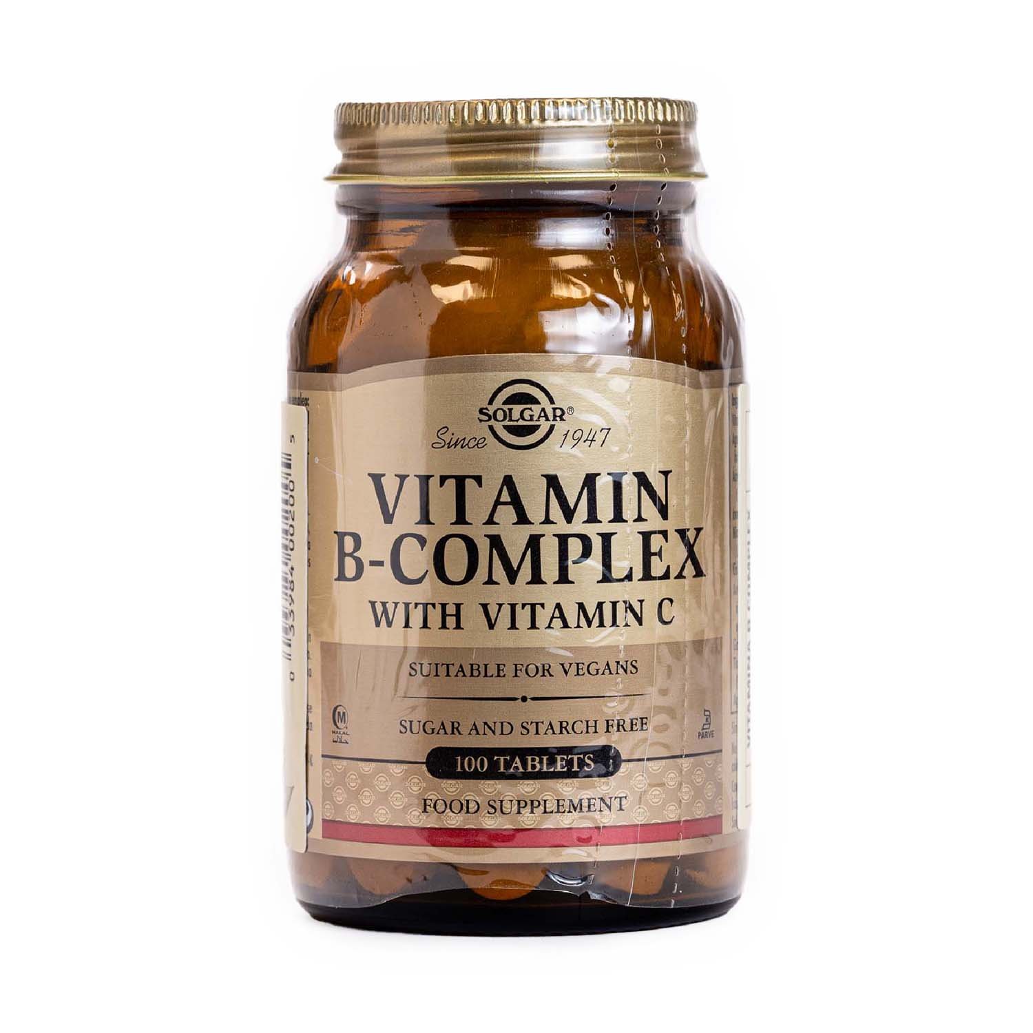 Solgar B Complex con Vitamina C 100 comprimidos